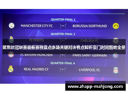 聚焦欧冠联赛最新赛程盘点多场关键对决看点解析豪门时间前瞻全景